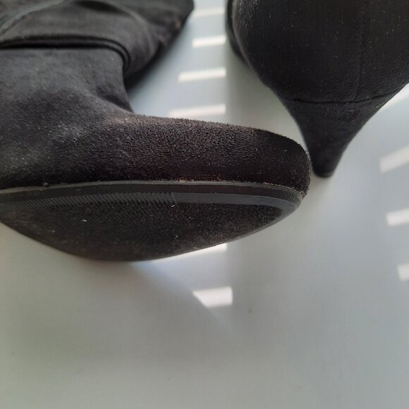 BRAND NEW 6.5 DESIGNER BRIGHT BLACK BOOTS - Picture 4 of 5